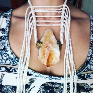 Citrine necklace handmade